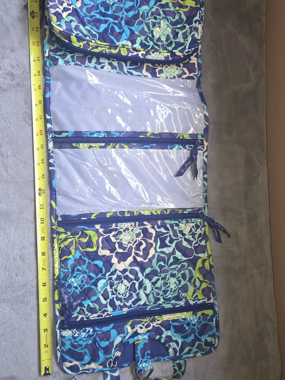 Vera Bradley Jewelry Travel Tote in Navy, Teal, Lime, Cream